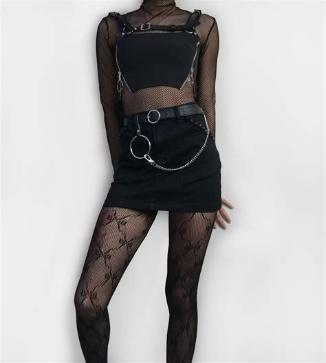 costume with fishnets|aesthetic outfits with fishnets.